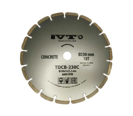 Купить Диск алмазный по бетону 230 мм, IVT в интернет-магазине Akvilon.kz