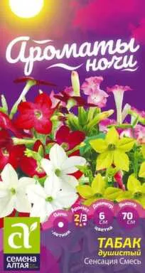 Купить Цветы Табак Сенсация душистый, Ароматы ночи, 0,02 гр, Семена Алтая в интернет-магазине Akvilon.kz