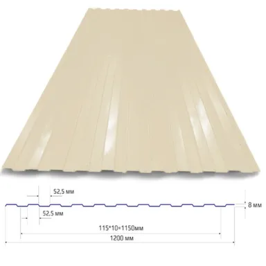 Купить Профлист стеновой 6x1,2 С8 толщ. 0,40мм МеталлПрофиль в интернет-магазине Akvilon.kz