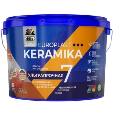 Купить Краска интерьерная Premium EuroPlast Keramika 7, база 3, 0,9 л, Dufa в интернет-магазине Akvilon.kz