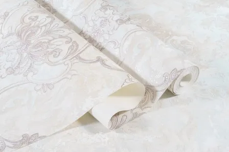 Купить Обои виниловые на флизелиновой основе Луиза, мотив, голубой, 1,06x10 м, Domingo в интернет-магазине Akvilon.kz