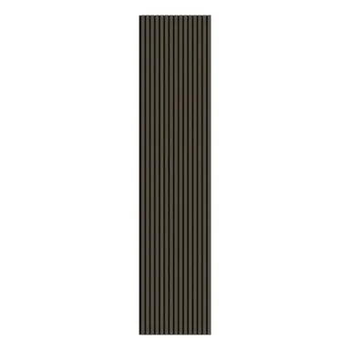 Купить Панель стеновая акустическая МДФ реечная Эбеново дерево, черный войлок, шпон 2700x600x21 мм, Vilonty в интернет-магазине Akvilon.kz