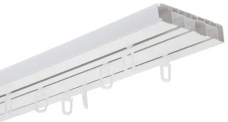 Купить Карниз потолочный пластиковый трехрядный, белый, 380 см, Экстра в интернет-магазине Akvilon.kz