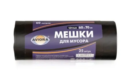 Купить Мешки для мусора 60л/25шт (60x70), Aviora в интернет-магазине Akvilon.kz