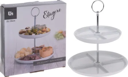 Купить Блюдо двухъярусное, диам. 16см/21см, высота 24см, Koopman в интернет-магазине Akvilon.kz