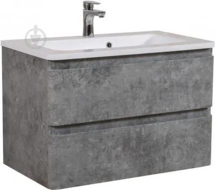 Купить Аквародос Тумба подвесная Акцент серый мрамор с умыв 60 см в интернет-магазине Akvilon.kz