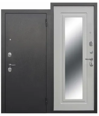 Купить Дверь металлическая 6,0см Царское зеркало (серебро) Белый ясень Феррони Правое 960 в интернет-магазине Akvilon.kz