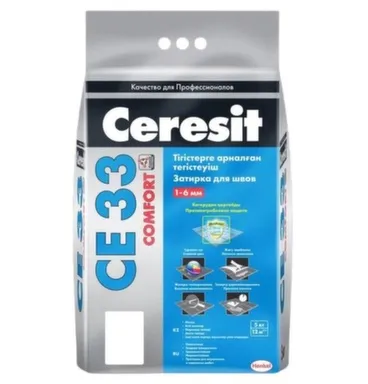 Купить Затирка для кафеля Comfort, серая, 5 кг, Ceresit в интернет-магазине Akvilon.kz