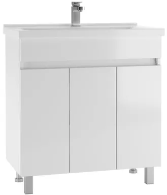 Купить Тумба Норма без ящика, с умывальником Mario 80 см, ДОМИНО в интернет-магазине Akvilon.kz