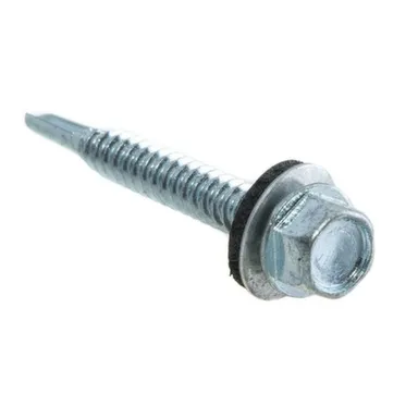 Купить Саморезы кровельные с буром, белый цинк, 6,3x38 мм, 200 шт, Стройбат в интернет-магазине Akvilon.kz