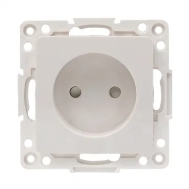 Купить Белая розетка 1- местная 10А без з/к Стокгольм в интернет-магазине Akvilon.kz