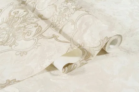 Купить Обои виниловые на флизелиновой основе Луиза, мотив, зеленый светлый, 1,06x10 м, Domingo в интернет-магазине Akvilon.kz