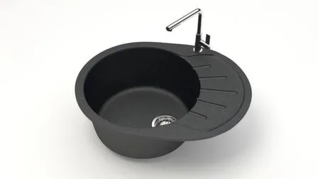 Купить Мойка матовая модель 10 без сифона и отверстия под смеситель, ZETT lab Черный в интернет-магазине Akvilon.kz