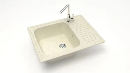 Купить Мойка матовая 15 беж без сифона и отверстия под смеситель, ZETT lab Бежевый в интернет-магазине Akvilon.kz