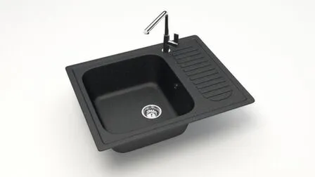 Купить Мойка матовая 15 беж без сифона и отверстия под смеситель, ZETT lab Черный в интернет-магазине Akvilon.kz