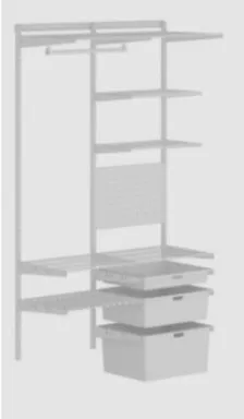 Купить Гардеробная система G120(SET) Basic графит 2050x1300x450мм в интернет-магазине Akvilon.kz