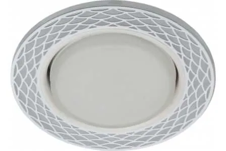 Купить Светильник GX53 встраиваемый с подсветкой белый/белый Эра в интернет-магазине Akvilon.kz