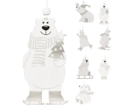 Купить Декорация подвесная Медведь 8x0,3x7,6 см, в ассортименте, Koopman в интернет-магазине Akvilon.kz
