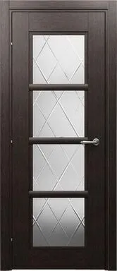Купить Дверь межкомнатная 3340 остеклен. Краснодеревщик Черный дуб 700 в интернет-магазине Akvilon.kz