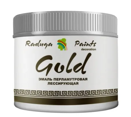 Купить Эмаль акриловая Радуга-117 Gold, перламутр, 0,9 кг, Радуга в интернет-магазине Akvilon.kz