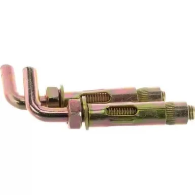 Купить Анкерный болт с Г-образным крюком, цинк, 10x60 мм, 2 шт, Стройбат в интернет-магазине Akvilon.kz