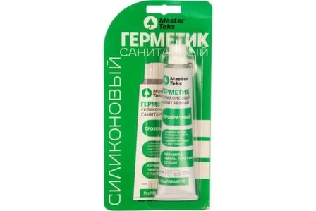 Купить Герметик силиконовый санитарный ProfiMaster, прозрачный, 80 мл, MasterTeks в интернет-магазине Akvilon.kz