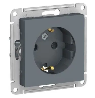 Купить Грифель розетка 1- мест. 16А з/к шторки Atlas в интернет-магазине Akvilon.kz