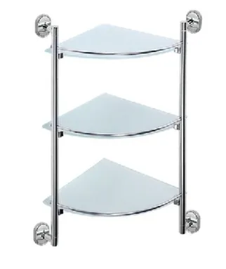 Купить Полка угловая 3-ярусная стеклянная, Potato в интернет-магазине Akvilon.kz