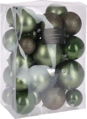 Купить Ёлочное украшение Шар набор из 26шт(зелен), Koopman в интернет-магазине Akvilon.kz