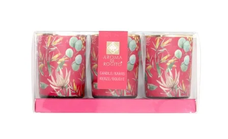 Купить Свеча залитая в стакан, 5x6 см, набор 3 шт, в ассортименте, Koopman в интернет-магазине Akvilon.kz