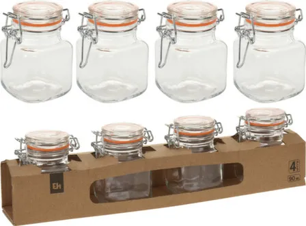 Купить Банка для хранения продуктов 90мл, набор 4шт, Koopman в интернет-магазине Akvilon.kz