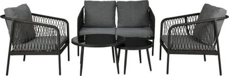 Купить Набор садовой мебели: стол большой, 72,5x43 см, стол малый, 54x37 см, 2 кресла, 75x78x62 см, скамья, 122x75x78 см, Koopman в интернет-магазине Akvilon.kz