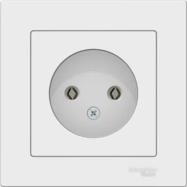 Купить Розетка 1-местная Schneider Electric Atlas Белый в интернет-магазине Akvilon.kz