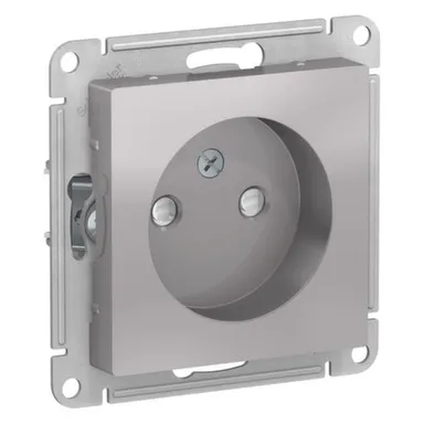Купить Розетка одноместная,серия AtlasDesigns алюминий в интернет-магазине Akvilon.kz
