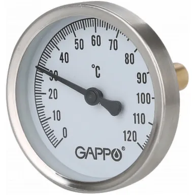 Термометр 0-120 °С, 1/2", аксиальное подключение Gappo в интернет-магазине Akvilon.kz