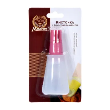 Купить Кисточка с ёмкостью-дозатором силиконовая 11,5x5см, Marmiton в интернет-магазине Akvilon.kz