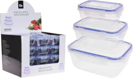 Купить Контейнеры для хранения продуктов, с крышками, набор из 3 штук:400/800/1400мл, Koopman в интернет-магазине Akvilon.kz