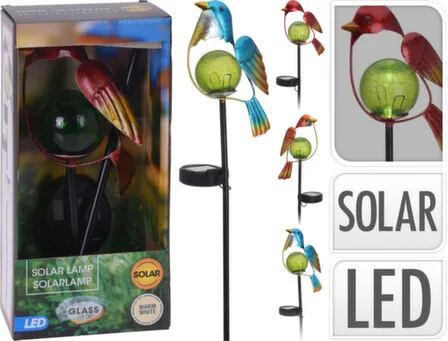 Купить Лампа солярная Птица, 13x6x52 см, в ассортименте, Koopman в интернет-магазине Akvilon.kz