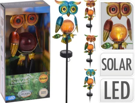Купить Лампа солярная Сова, 12x6x54 см, в ассортименте, Koopman в интернет-магазине Akvilon.kz