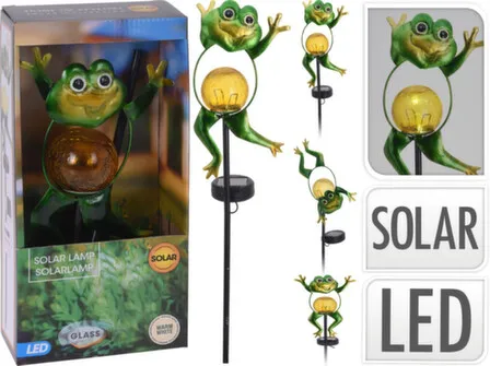 Купить Лампа солярная Лягушка, 12x6x54 см, в ассортименте, Koopman в интернет-магазине Akvilon.kz