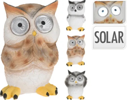 Купить Лампа солярная Сова, 9x9x12,5 см, дизайн в ассортименте, Koopman в интернет-магазине Akvilon.kz