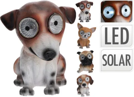Купить Лампа солярная Собака, 10x9,5x13,5 см, дизайн в ассортименте, Koopman в интернет-магазине Akvilon.kz