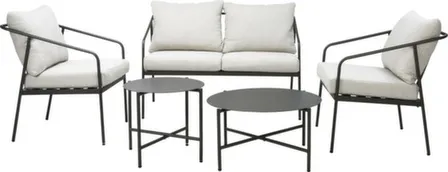 Купить Набор садовой мебели с подушками: стол большой, 74x35 см, стол малый, 53,5x43 см, 2 кресла, 62x69x75 см, диван, 122x69x75 см, Koopman в интернет-магазине Akvilon.kz