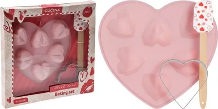 Купить Набор для выпекания: форма для выпекания, 23x21x3 см, лопатка, длина 20 см, форма для нарезания теста, 6,5x6,5x2 см, Koopman в интернет-магазине Akvilon.kz