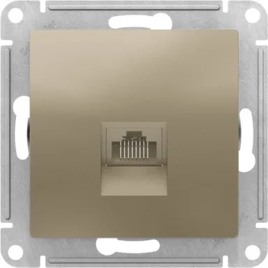 Купить Розетка компьютерная,серия AtlasDesign шампань в интернет-магазине Akvilon.kz