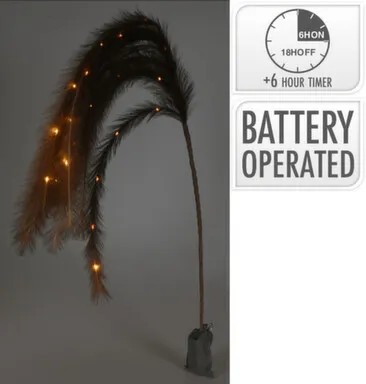 Купить Декорация Ветвь с перьями, подсветка и таймер, длина 130 см, Koopman в интернет-магазине Akvilon.kz