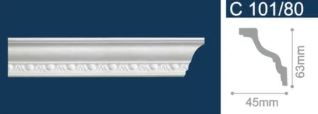 Купить Плинтус потолочный 63x45x2000мм, Solid в интернет-магазине Akvilon.kz