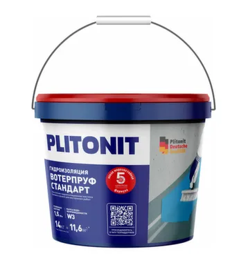 Гидроизоляция акриловая WaterProof Standard 14 кг, Plitonit в интернет-магазине Akvilon.kz