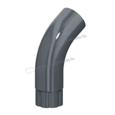 Купить Колено трубы D90x60 градусов GS lite Серый графит в интернет-магазине Akvilon.kz