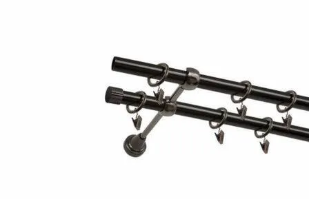 Купить Карниз металл гладкий d19мм 240см черный никель, Delfa в интернет-магазине Akvilon.kz